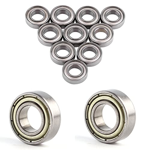 10 Stück 688zz Kugellager,8 mm x 16 mm x 5 mm Doppelt geschützte Rillenkugellager, Miniatur-Kugellager Hermetische Abschirmung für DIY, Drehbänke, Motoren, 3D-Drucker von Tyenaza