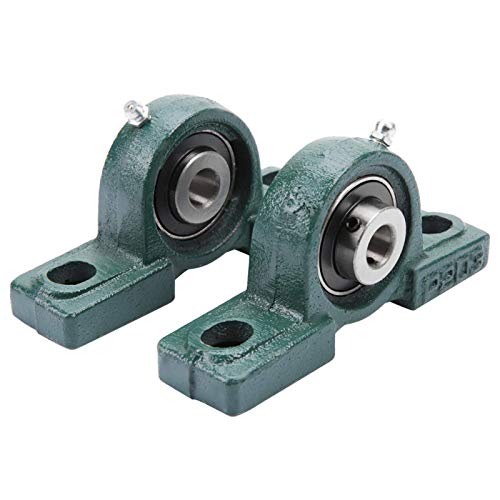 Lagerbock, 2 Stück Gehäuselager Stehlager Set UCP 205 25 mm selbstausrichtendes Stehlager Lager montiert Einheit Lager, Lager Stahl + Eisen Stehlager montiert Lager von Tyenaza