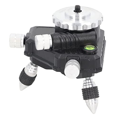 Laser Level Adapter, 360° Adapter Drehbarer Einstellbarer Stativanschluss 1/4 Zoll Außengewinde 5/8 Zoll Innengewinde Feinjustierbare Drehbare Basis für Kreuzlinienlaser von Tyenaza