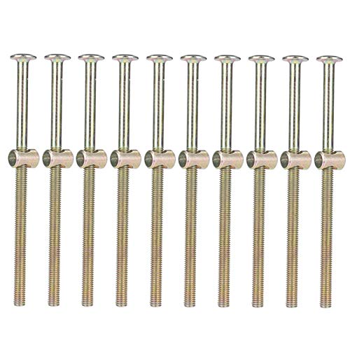 M6 Möbelschrauben, 120 mm Möbelschrauben mit Muttern,Kohlenstoffstahl-Möbelschrauben mit 6 mm zylindrischen Muttern Verbindungsklemme für Möbelbetten, Wiegenbetten und Stühle M6 Möbelschrauben, 120 mm Möbelschrauben mit Muttern,Kohlenstoffstahl-Möbelschrauben mit 6 mm zylindrischen Muttern Verbindungsklemme für Möbelbetten, Wiegenbetten und Stühle von Tyenaza