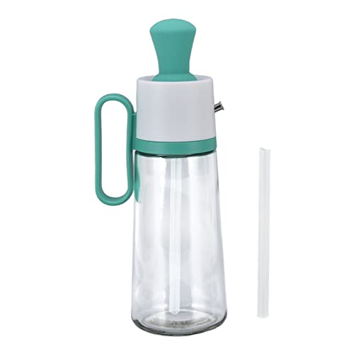 Ölflasche mit Pinsel Silikon, 550ml Olivenöl Flasche Auslaufsicheres Glas, 2 in 1 Silikon-Backpinsel, Olivenöl Dispenser für BBQ, Grillen, Kochen(Grün) von Tyenaza