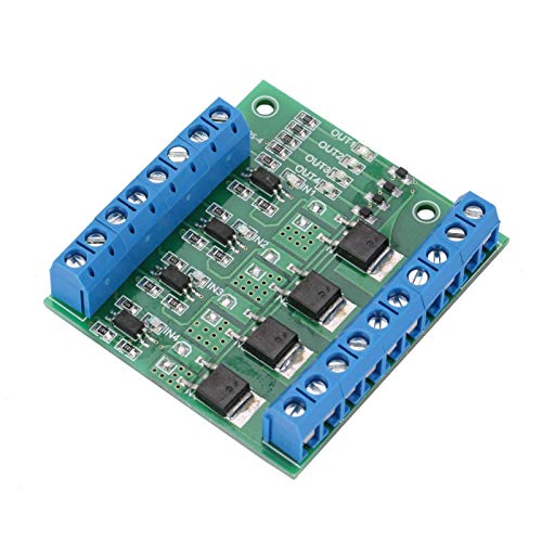 Arduino Mos-Fet Modul, Triggerschalter 4 Kanalantriebsmodul 400W DC 3.7-27V 10A Large Power PWM-Einstellung Elektronische Schaltersteuerplatine von Tyenaza