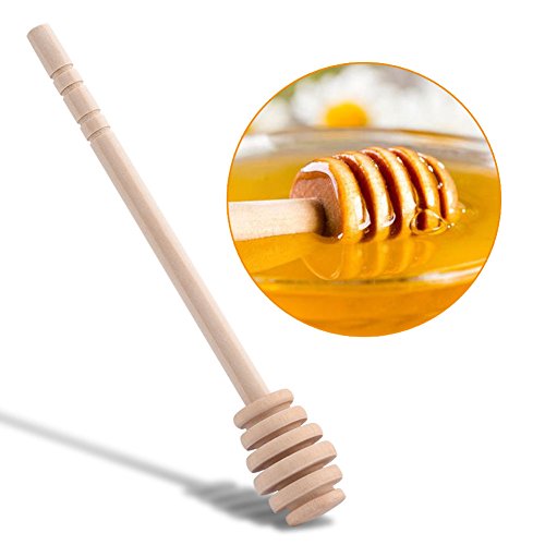 Rührstab 50 Teile/satz Haushalt Holz Mini Marmelade Honiglöffel Glas Dosieren Sammeln Rührstab Stick(Nimm Honigkönig 10.5CM) von Tyenaza