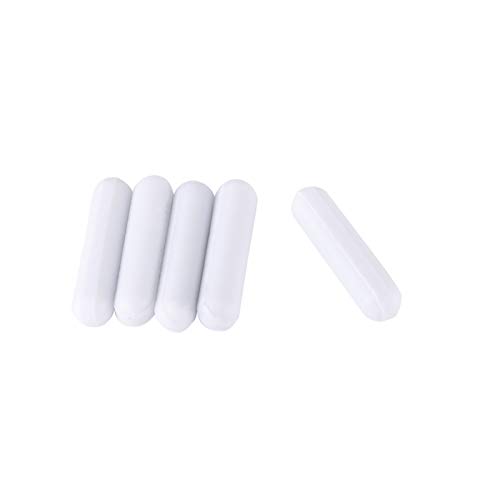 Rührstab Magnetisch, 5 Stück Typ-C Weiß Farbe PTFE Rührstab Laborrührer Flohlabor für Magnetmischer(C9*30mm) von Tyenaza