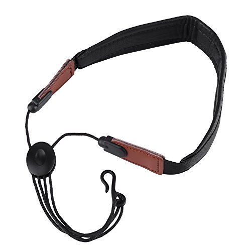 Saxophon-Halsgurt Universal verstellbarer weicher PU-Leder-Halsgurt mit Metallhaken Musikteileaxophon-Halsgurt Saxophon-Halsgurt Universal verstellbarer weicher PU-Leder-Halsgurt mit Metallhaken Musikteileaxophon-Halsgurt von Tyenaza