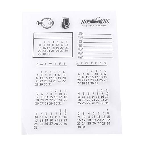 Silikonstempel Transparent Klar Silikon Stempelsiegel für Scrapbooking Fotoalbum Dekorativer Kalender von Tyenaza