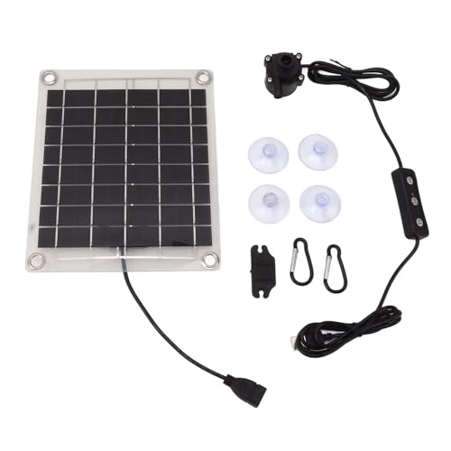 Solar-Wasserpumpen-Set, 20 W, Solar-Wasserpumpenbrunnen, Verstellbare Tauchbewässerung, Einstellbares Wasser Für Teich, Pool, Fischteich, Gartenvolumen Mit Schalter von Tyenaza