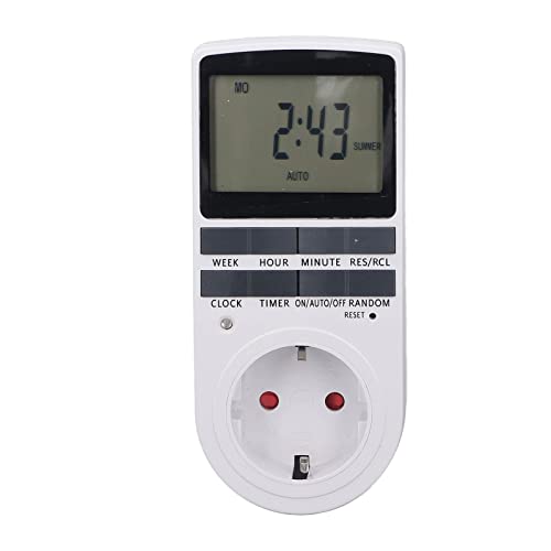 Timer-Steckdose, Digitaler Timer-Stecker Für Steckdose, Digitaler Timer-Schalter Mit 3-poliger Steckdose, Digitale, Intelligente, Energiesparende, Flammhemmende Hochleistungs-Timing-Steckdose(EU-220V) Timer-Steckdose, Digitaler Timer-Stecker Für Steckdose, Digitaler Timer-Schalter Mit 3-poliger Steckdose, Digitale, Intelligente, Energiesparende, Flammhemmende Hochleistungs-Timing-Steckdose(EU-220V) von Tyenaza