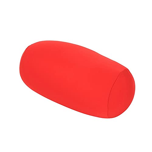 Tragbare Micro Mini Microbead Rückenkissen Rolle Dekokissen Reisen Zuhause Schlaf Nackenstütze Komfortabel Schützen Sie die Halswirbelsäule(rot) von Tyenaza