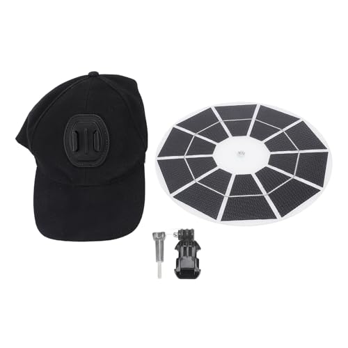 Tyenaza 20W Round Solar Panel with Baseball Cap, 5V Dual USB Regulator Fast Charging Portable Solar Panel Hat for Outdoor Camping Hiking Fishing von Tyenaza
