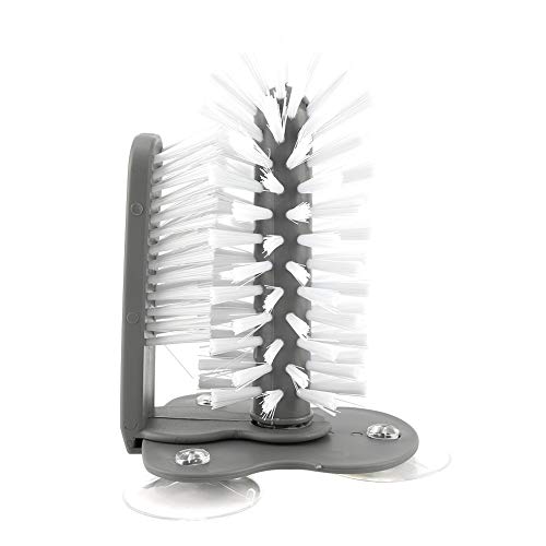 Tyenaza 360 ° Glasbecher-Reinigungsbürste, Glasbecher-Waschmaschine mit Saugnapf-Borstenbürste für Bierbecher, Becher mit langem Bein, Rotweinglas und mehr Bar-Küchenspüle von Tyenaza