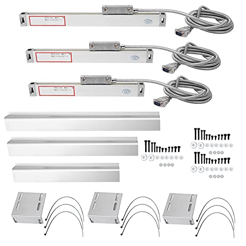 Tyenaza 3PCS 2AE/3AE Achse -Achse -Auslese Drogen -Aluminium -Legierung Lineare Maßstab für die Mahlmaschine (Hub 50 mm/100 mm/500 mm) von Tyenaza