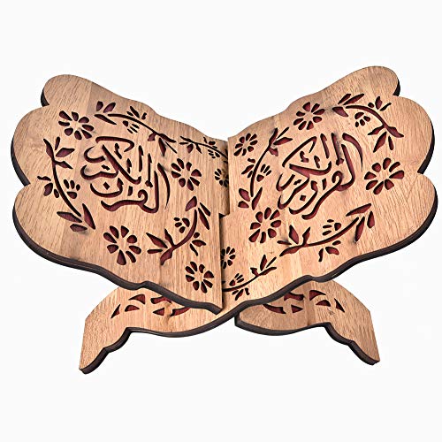 Tyenaza Buchständer aus Holz, 29,2 cm langes Dichtebrett, Koran, Quran, Heiliger Buchhalter, Islam-Dekoration, Buchhalterung, für Heimbüro-Dekoration von Tyenaza