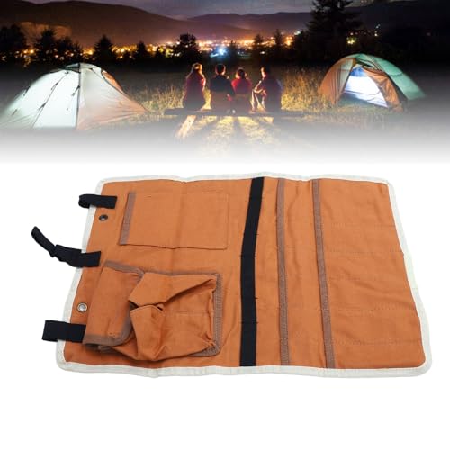 Tyenaza Camping Hanging Storage Bag Canvas -Wasserdichtungsraum sparen mehrere Taschen hängende Speicherorganisator für Canopy -Zelt von Tyenaza