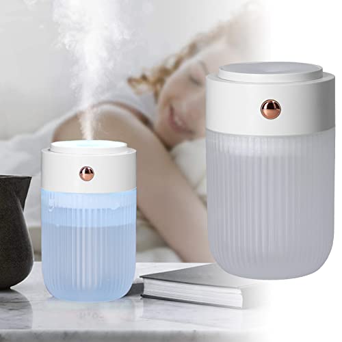 Tyenaza Cool Mist Feuchtigkeit, tragbar 250 ml USB Ultra Ruhig Diffusor mit farbenfrohen Nachtlicht, für Zuhause, Wohnzimmer, Kinderzimmer, Schlafzimmer (Weiß) von Tyenaza