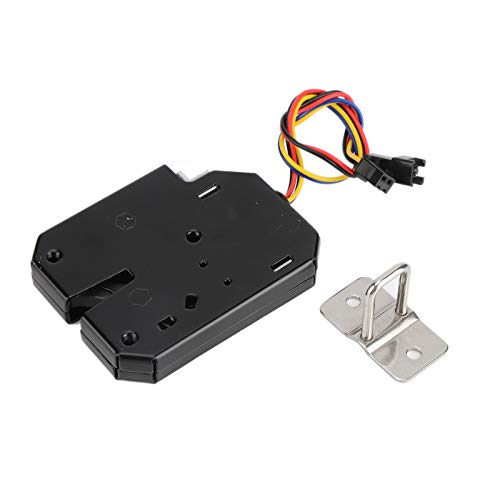 Tyenaza Electric Lock, DC 12V 2A Electromagnetic Electric Control Cabinet Drawer Lockers Lock Steel Black von Tyenaza