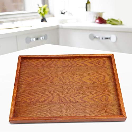 Tyenaza Serviertablett, Holz Tablett für Frühstück, Tee, Couchtisch, Solide Natürliche Rechteckige Kleine Holzschale für Food Party Käse Vorspeise (36 * 27cm) von Tyenaza