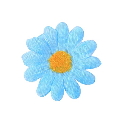 Tyenaza Kunstblumen 12 Farben 100PCS 4cm künstliche Blumenköpfe, DIY Dekoration Handwerk, Frühlingsblumen Künstlich (Hellblau) von Tyenaza