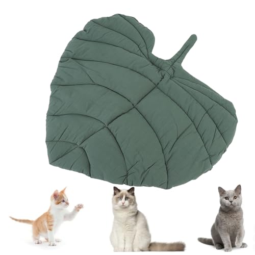 Tyenaza Leaf Shaped Pet Mat for Dog Cat, Double Sided Design Cat Puppy Bed Cushion, Soft Cotton Portable Camping Sleeping Mat for Cats and Small Medium Dogs Tyenaza Leaf Shaped Pet Mat for Dog Cat, Double Sided Design Cat Puppy Bed Cushion, Soft Cotton Portable Camping Sleeping Mat for Cats and Small Medium Dogs von Tyenaza