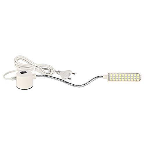 Tyenaza Nähmaschinenleuchte, 30 LED 2W Nähmaschinenleuchte Schwanenhalslampe, LED-Klemmleuchte Schreibtischlampe mit Magnetfuß für Zuhause oder Nähmaschine(EU-220V) von Tyenaza