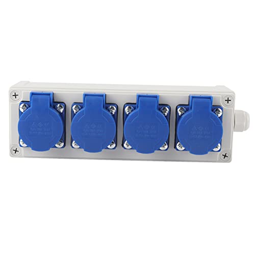 Tyenaza Outdoor Wasserdichte Steckdose mit Schalter Wand Power Regenschutz Elektrische Steckdosen (Sockelbox mit vier Positionen) von Tyenaza
