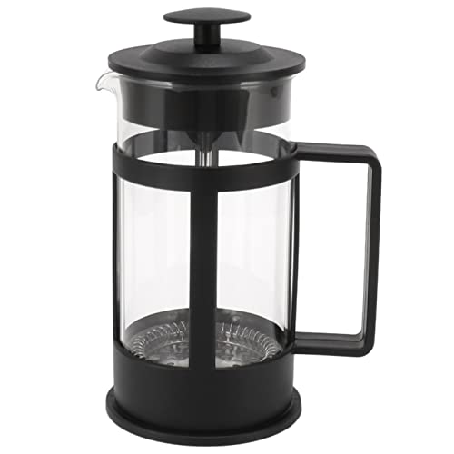 Tyenaza Schlanke Schwarze French-Press-Kaffeemaschine, Glas-Teekanne Mit Edelstahlfilter, Ideal Für Reisen Und Camping von Tyenaza