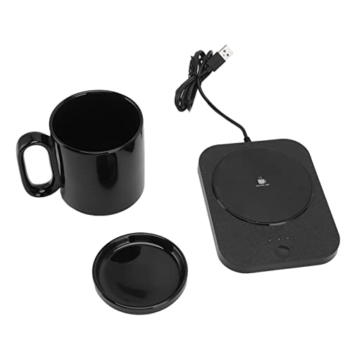 Tyenaza Smart Becherwärmer 3 Gears Control USB angetriebener Heizung Untersetzer Milchbecher Isolierung wärmer (Schwarz) von Tyenaza