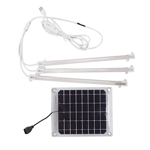 Tyenaza Solar-Pflanzenlampe, Solar-Pflanzen-Wachstumslicht, LED-Pflanzen-Wachstums-Lichtstreifen Für Balkon, Gewächshaus, Kräuter, Gemüse, Blumen(30W) von Tyenaza