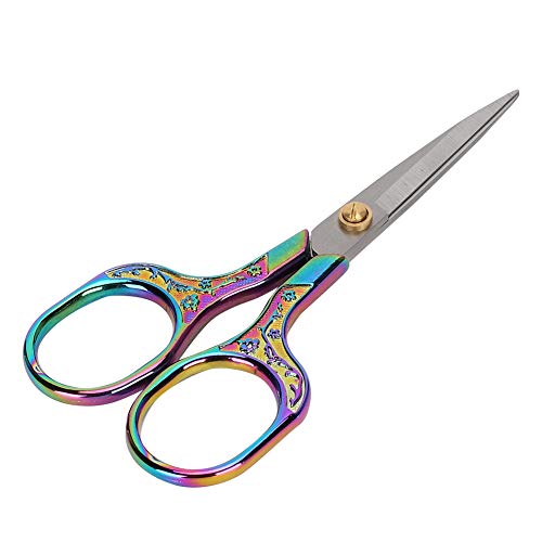 Tyenaza Stickerei Schere, Retro Schere Vintage Nähschere für Stickereien Handwerksnadel Arbeitskunstwerk (Colorful) von Tyenaza