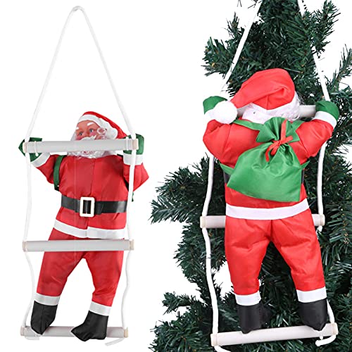 Tyenaza Weihnachtsmann-Ornament, kletternder Weihnachtsmann-Spielzeug-Weihnachtsbaum für den Innen- und Außenbereich, hängende Ornament-Dekoration von Tyenaza