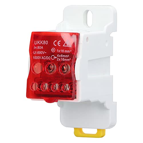 Verteilerkasten, UKK-80A 690V DIN Schienen Anschlussblock Stromanschlusskasten Elektrischer Anschlussverbinder Verteilerkasten mit Schutzhülle für Stromverteiler Verteilerkasten, UKK-80A 690V DIN Schienen Anschlussblock Stromanschlusskasten Elektrischer Anschlussverbinder Verteilerkasten mit Schutzhülle für Stromverteiler von Tyenaza