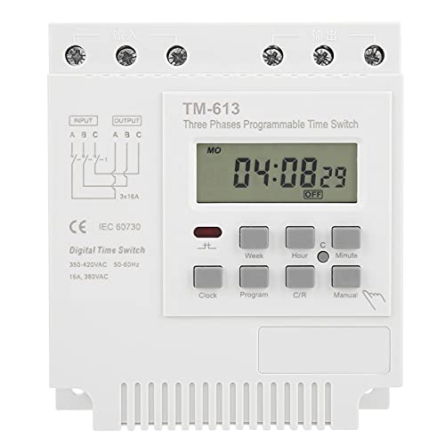 Zeitrelais, TM-163 Dreiphasig 380 V Smart Digital Wöchentlich programmierbare Steuerung Power Timer Switch von Tyenaza