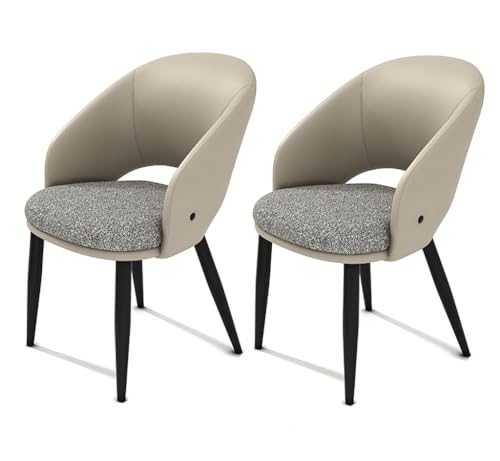 Tyewmiy esszimmerstühle Zwei Stühle, einfacher Esszimmerstuhl mit Lederrückenlehne, Hotelhocker for zu Hause Dining Chairs (Color : A) von Tyewmiy