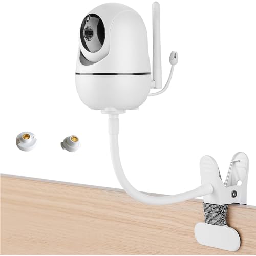 Flexible Babyphone-Halterung, kompatibel mit HelloBaby HB65/HB6550/HB6558/HB66/HB248, ANMEATE SM935E/SM650 Babyphone, Babykamera-Halterung, Babyphone-Clip-Halterung ohne Werkzeug oder Wandschäden von Tyeyober