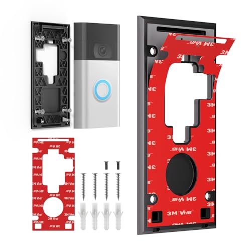 Ring Türklingel Halterung 2020,selbstklebende Türklingel Halterung mit Klebepad für die Ring Video Doorbell 2. Generation (Version 2020),Zubehör für die Rückplatte der Ring Türklingel 2020 von Tyeyober