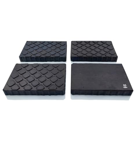 TYGERIX® 4 Pads für Hebebühnen 160 x 120 x 20 mm | Italienisches Produkt | Universal-Pads aus Vollgummi mit hoher Festigkeit | für Scherenhebebühnen wie Corghi Ravaglioli Omcn und andere von Tygerix