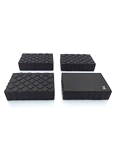 TYGERIX® 4 Pads für Hebebühnen 160 x 120 x 40 mm | Italienisches Produkt | Universal-Pads aus Vollgummi mit hoher Festigkeit | für Scherenhebebühnen wie Corghi Ravaglioli Omcn und andere von Tygerix