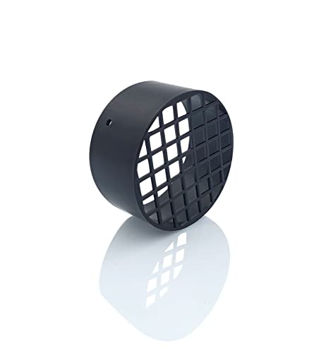 TYGERIX® Abluftgitter aus schwarzem Polypropylen, 80 mm, Endstück für Heizkessel, Dunstabzugshauben und Anlagen | Lüftungsöffnung für Innen- oder Außenbereiche | dicker, widerstandsfähiger von Tygerix