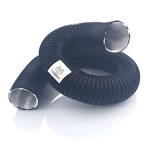 TYGERIX Flexibler Schlauch aus Aluminium, Durchmesser 60 mm, schwarz, ausziehbar bis zu 2,5 m, hohe Hitzebeständigkeit bis zu 250 °C, höhere Dicke und mehr Festigkeit, glänzende Farbe, TOP Modell TYGERIX Flexibler Schlauch aus Aluminium, Durchmesser 60 mm, schwarz, ausziehbar bis zu 2,5 m, hohe Hitzebeständigkeit bis zu 250 °C, höhere Dicke und mehr Festigkeit, glänzende Farbe, TOP Modell von Tygerix