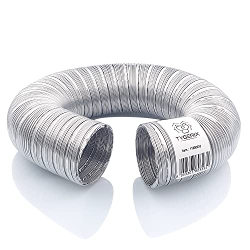 Tygerix TYGERIX Aluminiumschlauch Durchmesser 60 mm | Ausziehbar bis 1,2 Meter | Hohe Hitzebeständigkeit bis 250 °C | Dicker und mehr Widerstand von Tygerix