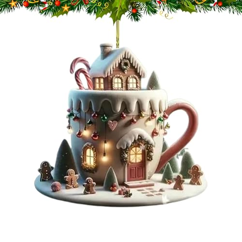 6 STK Hot Cocoa Cup Christmas Ornament | Christmas Snow Houses Hot Chocolate Mug Ornaments 2D Acrylic Weihnachtlicher Baumschmuck Christbaumschmuck Weihnachtsdeko 6 STK Hot Cocoa Cup Christmas Ornament | Christmas Snow Houses Hot Chocolate Mug Ornaments 2D Acrylic Weihnachtlicher Baumschmuck Christbaumschmuck Weihnachtsdeko von Tyinerc