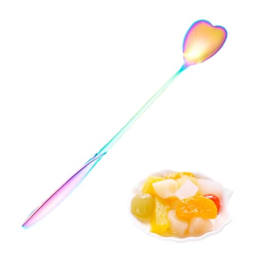 8 Stück Blumenlöffel Kaffeelöffel aus Edelstahl Kaffeelöffel Geschirr Löffel Uni Sugar Löffel Eislöffel Löffel in Blumenform Gold von Tyinerc