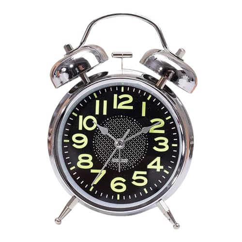 Tyinerc Alte Schule Wecker,Lauter Wecker mit Nachleuchten - 8 cm Geräuscharm Timer Für Senioren Schlafzimmer Und Unterwegs Tyinerc Alte Schule Wecker,Lauter Wecker mit Nachleuchten - 8 cm Geräuscharm Timer Für Senioren Schlafzimmer Und Unterwegs von Tyinerc