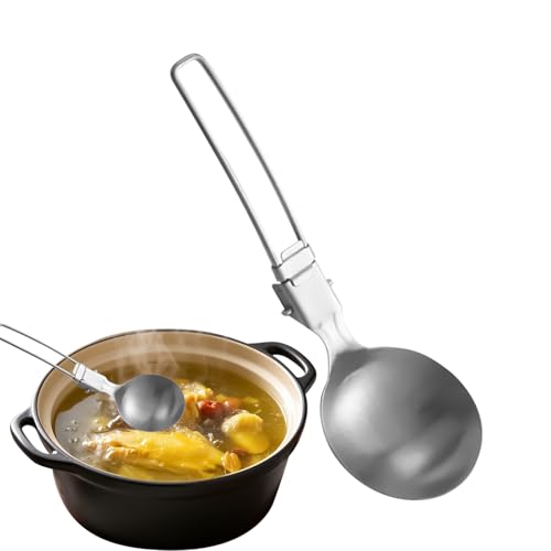 Tyinerc Edelstahl Suppenlöffel - Klappbarer Camping Kochlöffel,Spritzsicheres Küchengerät für Camping Grill Picknick Buffet Reisen Tyinerc Edelstahl Suppenlöffel - Klappbarer Camping Kochlöffel,Spritzsicheres Küchengerät für Camping Grill Picknick Buffet Reisen von Tyinerc