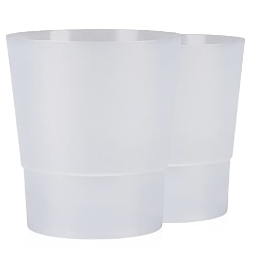 Tymar Orchideentopf Übertopf, 2er-Pack, transparent, Blumentopf, Blumenkübel für Orchidee, Pflanzentopf aus Kunststoff, Moderne, schlanke, Runde Form, OSSTO001 (Transparent, ø 14 cm) von Tymar