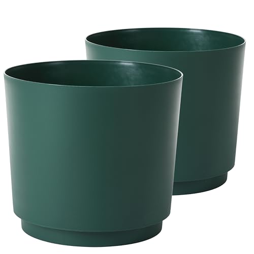 Tymar Übertopf Matte, Blumentopf, Blumenübertopf aus Kunststoff, 2er-Pack (Ozean; ø 28 cm) von Tymar