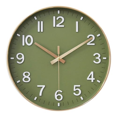 Tyme Wanduhr 30cm mit schleichender Sekunde ohne Tickgeräus Quartz Modern Rund für Büro, Wohnzimmer, Küche, Schule und Kinderzimmer Model Tyme Wanduhr 30cm mit schleichender Sekunde ohne Tickgeräus Quartz Modern Rund für Büro, Wohnzimmer, Küche, Schule und Kinderzimmer Model von Tyme