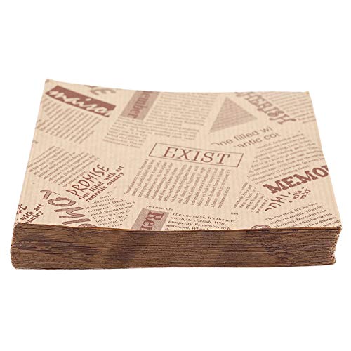 Tynmoel 100 Stuecke 12 x 12 cm Sandwich Donut Brotbeutel Kekse Donut Papiertueten oeldicht Brot Baeckerei Lebensmittel Verpackung Kraft von Tynmoel