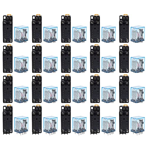 Tynmoel 20 x 220/240 V AC-Spule DPDT Leistungsrelais MY2NJ 8-poliger W-Sockel Tynmoel 20 x 220/240 V AC-Spule DPDT Leistungsrelais MY2NJ 8-poliger W-Sockel von Tynmoel