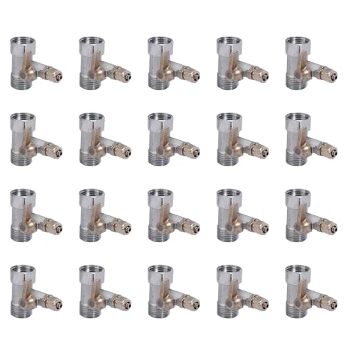Tynmoel 20X Futterwasseradapter 1/2 Zoll auf 1/4 Zoll Kugelhahn Wasserhahn Wasserhahn Feed Umkehrosmose Silber Tynmoel 20X Futterwasseradapter 1/2 Zoll auf 1/4 Zoll Kugelhahn Wasserhahn Wasserhahn Feed Umkehrosmose Silber von Tynmoel